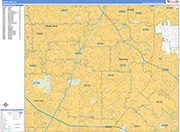 Santa Ana  Wall Map Basic Style